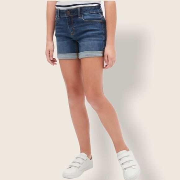 🌺 GAP Kids Indigo Midi Jean Shorts - Picture 1 of 5